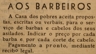 Casa dos pobres, barbeiros