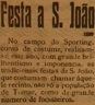 Festa de S. João, campo do Sporting de Tomar