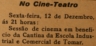 Cine Teatro, cantina escolar da Escola Industrial e Comercial Jacome Ratton