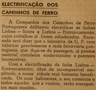 eletrificação da linha férrea, caminho de ferro, comboio