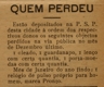 P.S.P., perdidos e achados