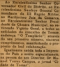 Saudação inicial do Jornal, cumprimentos