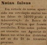 notas falsas, Banco de Portugal