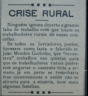 Trabalhadores rurais, desemprego, João Mendes Godinho