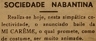 Sociedade Nabantina, baile da Mi Carême