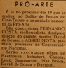 Música, concerto Pró-Arte, Cine Teatro